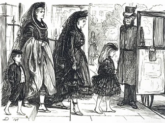 Cartoon Depicting People Using Natural Footwear to Avoid Deformed Feet