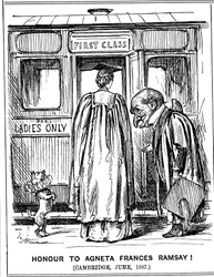 Honour to Agneta Frances Ramsay! Cambridge, June, 1887