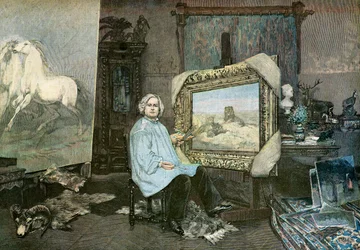 The Artist Rosa Bonheur in Her Studio