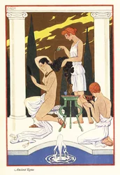 A Slave Pours Scented Oil on Her Mistress