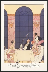 Falbalas et Fanfreluches, Almanac for 1925: "La gourmandise", by George Barbier, print