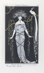 Grande robe du soir en brocart d