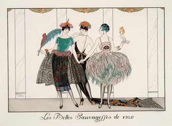 The Beautiful Savages of 1920, engraving by H. Reidel
