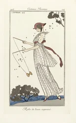 Robe de Linon Imprimé, from Costumes Parisien, pub.1913