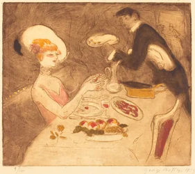 Woman Having Supper