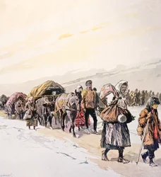 Starving Crowds Leaving their Homeland, c.1924
