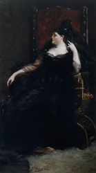 Portrait of the opera singer Gabrielle Krauss
