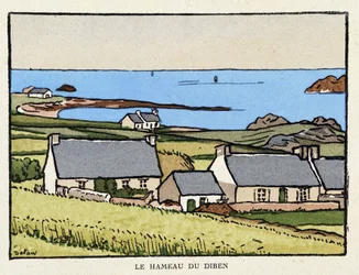 The hamlet of Diben - in Sur les chemins de France by Georges Delaw (1871-1938)