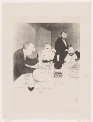 Men at Table During a Dinner
