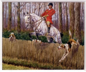 Hunting (drawing by Georges La Roque, c. 1900)