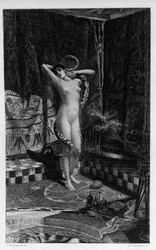 Salammbo, Daughter of Hamilcar Barca. Illustration by Georges Antoine Rochegrosse for the Novel 