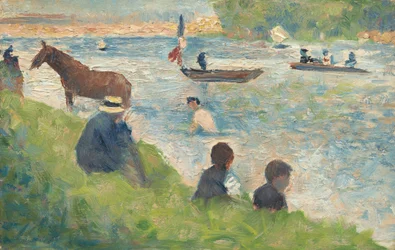 Horse and Boats Study for Bathers at Asnières