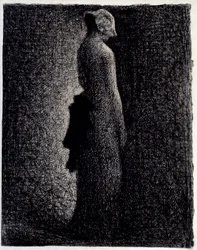 The Black Knot. Pencil Drawing by Georges Seurat