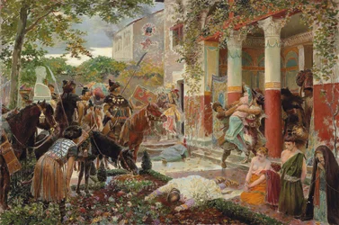 Roman Villa in Gaul Sacked by the Hordes of Attila the Hun
