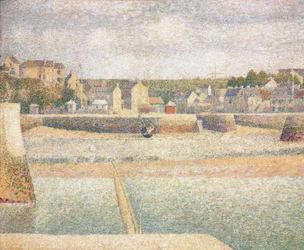 The Outer Harbor of Porten-Bessin at Low Tide