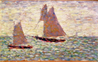 Two Sailboats at Grandcamp, c.1885