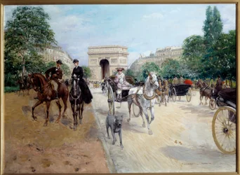 Horsemen and Couplers on the Avenue du Bois in Paris