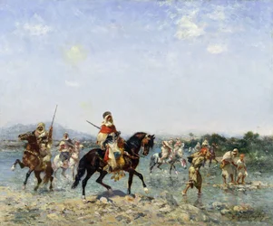 Arab Cavalry Fording a Stream