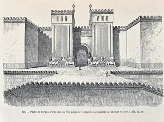 Reconstruction of south-east gate of Palace of Sargon at Dur-Sharrukin (