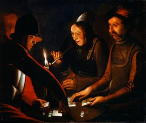 Soldiers Playing Cards