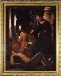 Saint Sebastian is Being Treated by Saint Irene
