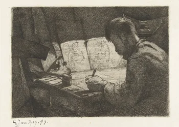 Self-Portrait at the Drawing Table