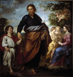St Joseph and Jesus, in the Background the Virgin
