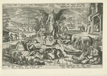 Father Time Amid Scenes of Bad Behavior (series title: Moralizing Allegories of Time)