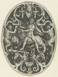 Flat Decoration: Hercules and the Nemean Lion