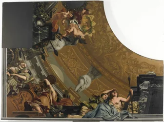 Part (bottom left) of a Ceiling Painting with the Main Scene of Diana and Her Companions