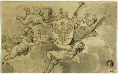 Putti and Coat of Arms