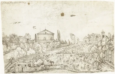 View of the San Stefano Rotondo, Rome, from the North