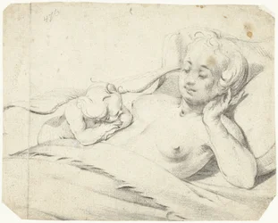Venus in Bed with Watching Cupid