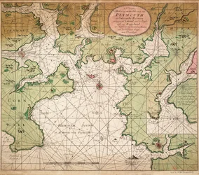 Chart of Plymouth Sound, from Greenville Collins