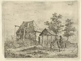 Cavalryman at a Farm