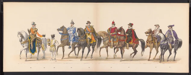 Masquerade of the Leiden Students, 1875 (plate 10) Masquerade Held by the Members of the Leiden Student Corps on June 15, 1875, to Celebrate the 300th Anniversary of the Leiden University, Depicting the Leiden University