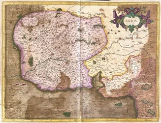 Anjou, countries of Loire, France (engraving)