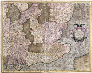 Southeast Region of England Including the British Channel and London (engraving)