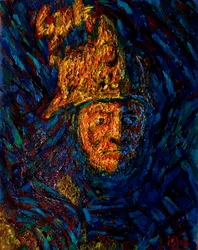 Helmeted Gold Man after Rembrandt