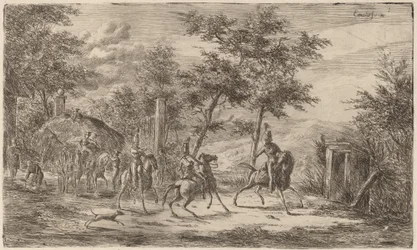 Cavalry and Hay Wagon