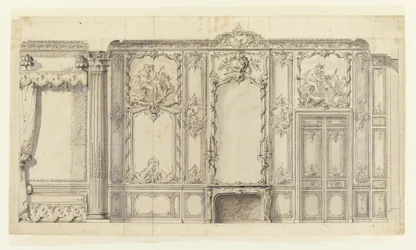 Wall Elevation of the Bedroom of the Prince de Rohan, Hôtel de Soubise, Paris