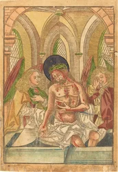 Christ in the Tomb with Two Angels