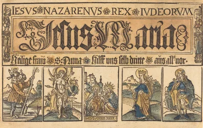 Saint Anne, The Madonna and Child and Saints Christopher, Sebastian, Clara and Roche