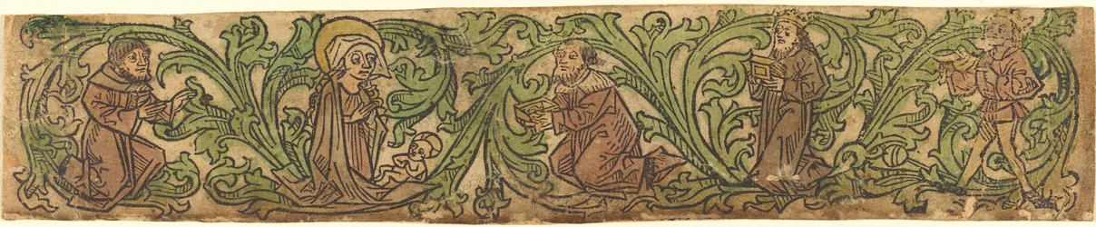 The Adoration of the Magi Set in a Border