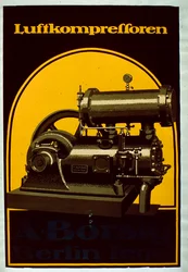 A poster for a German compressor Luftkomprefforen
