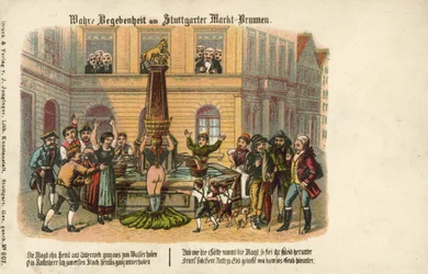 A true story at the Stuttgart Market Fountain