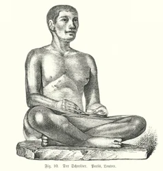 Ancient Egyptian Figure of a Seated Scribe