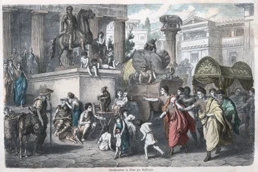 Ancient History. Rome. Scene in a Roman Street