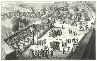 Artillery Firing Drill, Nuremberg, 1733 (engraving)