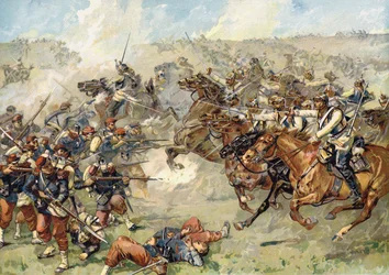 Attack by Prussian cuirassiers at Vionville, Battle of Mars-le-Tour, 16 August 1870
